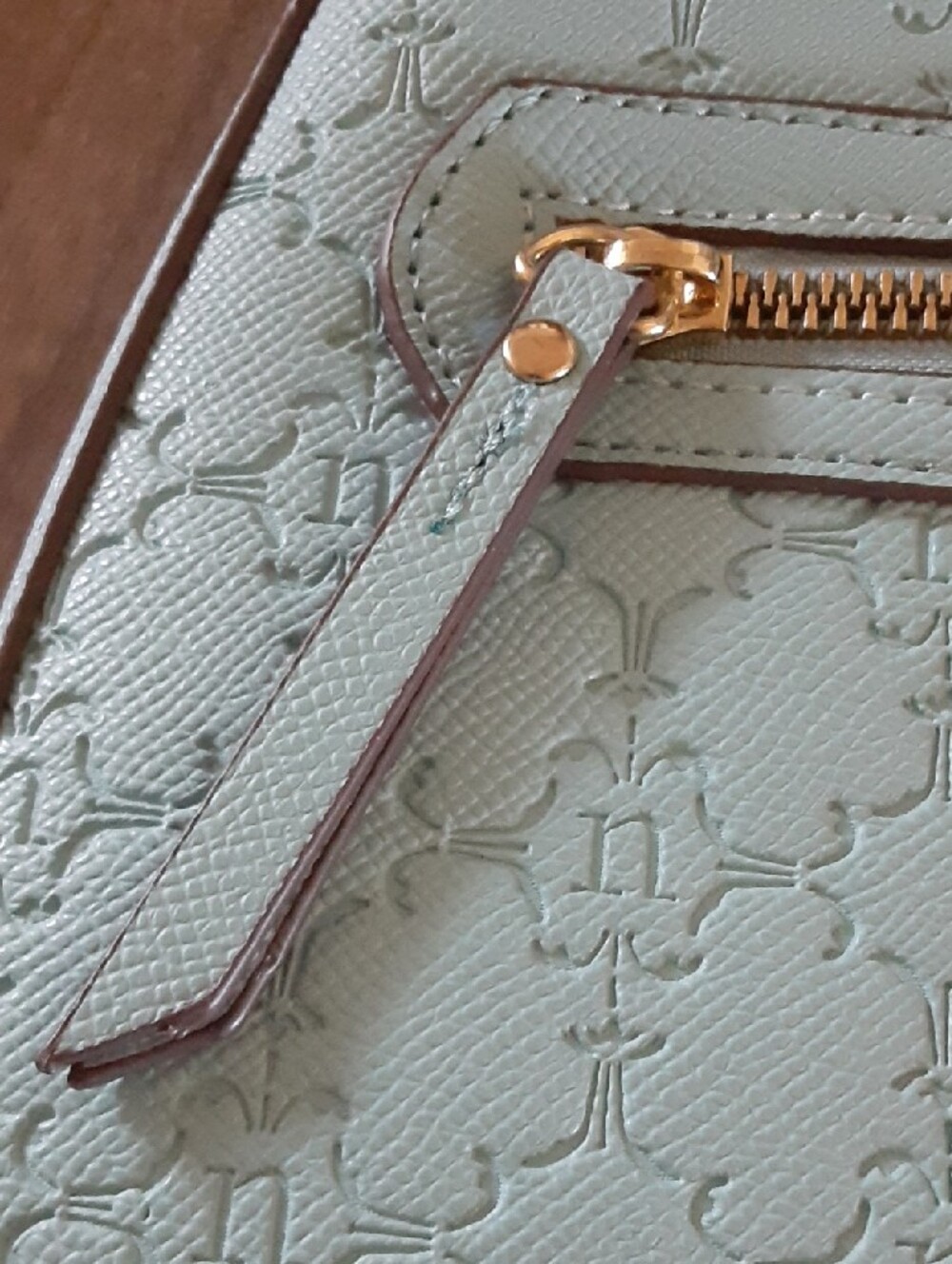 Nanette Lepore Light Aqua Shoulder Bag with Gold Hardware - Picture 5 of 12
